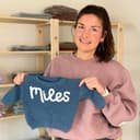 Portret van Sharon, eigenaresse van Kids 'n Stitch