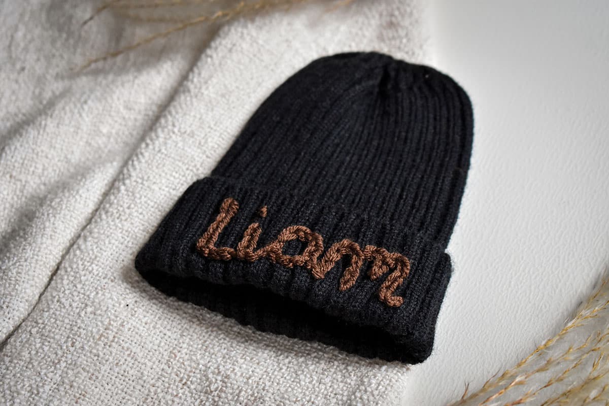 Productfoto van Beanie met naam  4